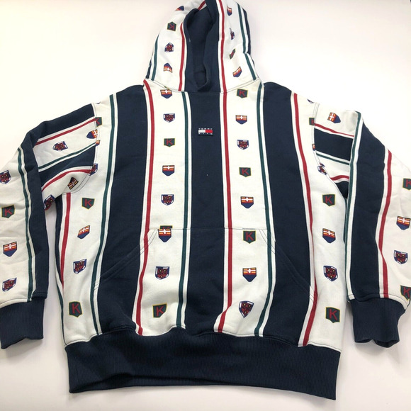 Tommy Hilfiger Kith Medium Hoodie Sweater Box Logo All Over Print PLS READ QC1 - Picture 1 of 13